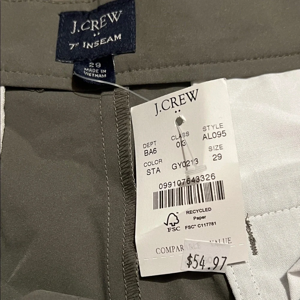 J. Crew Men's Gray-Taupe Shorts Size 29